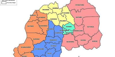 Карта Руанде мапи покрајина