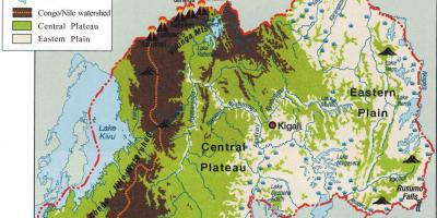 Географска карта Руанде